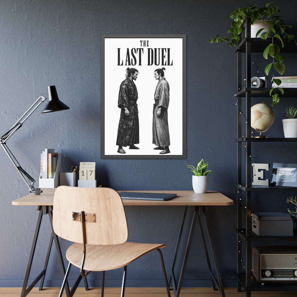Framed Poster - "The Last Duel" Vintage Samurai Duel Art Print