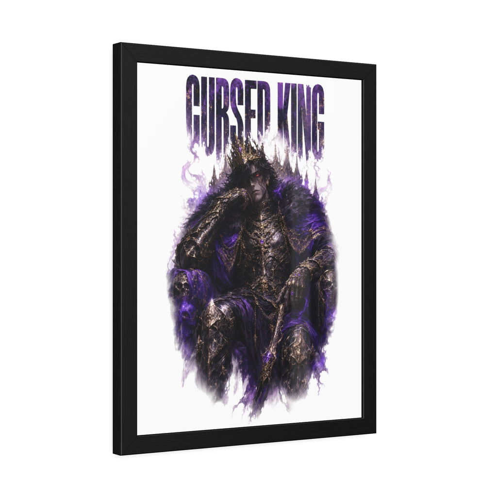 Cursed King Framed Poster — Dark Fantasy Wall Art