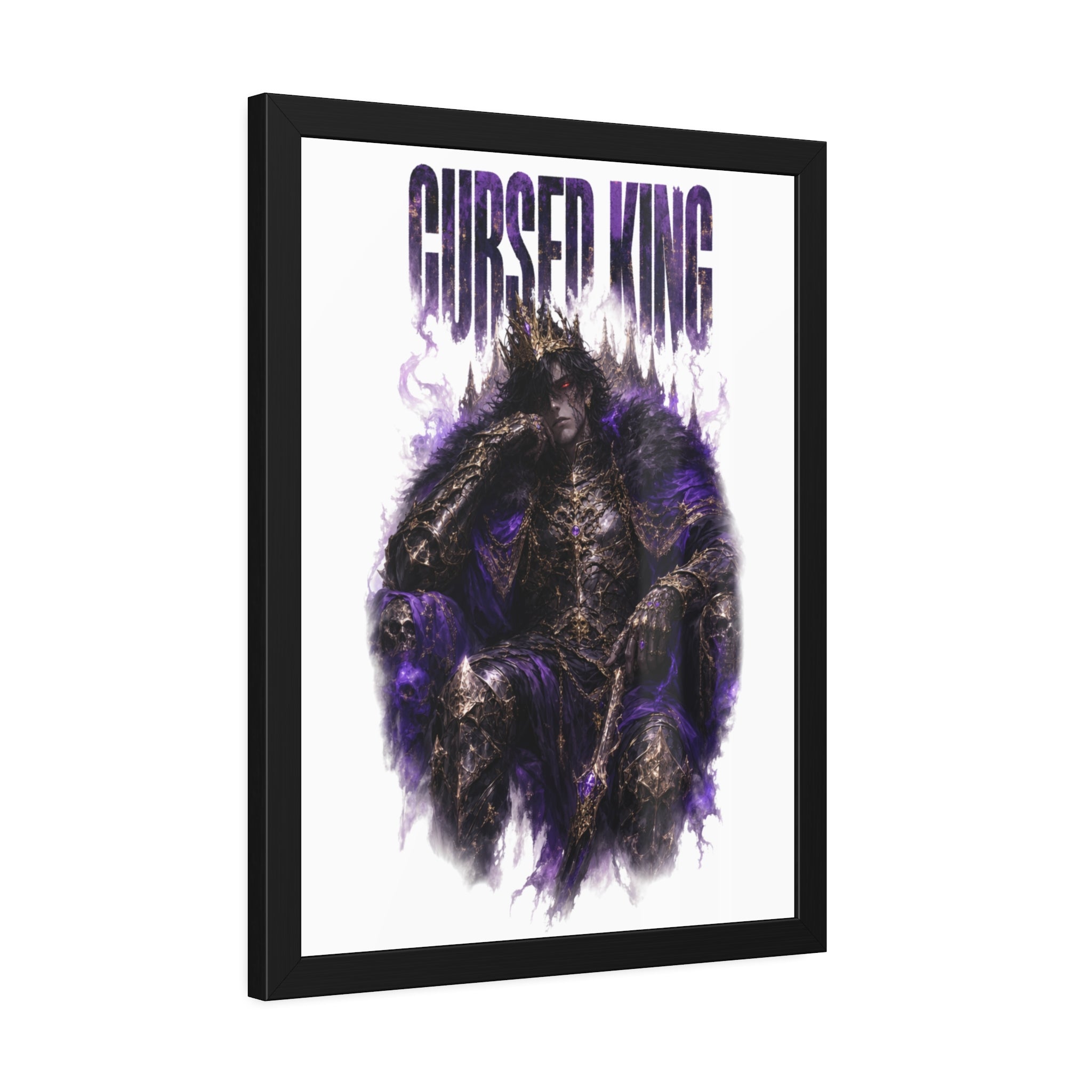 Cursed King Framed Poster — Dark Fantasy Wall Art