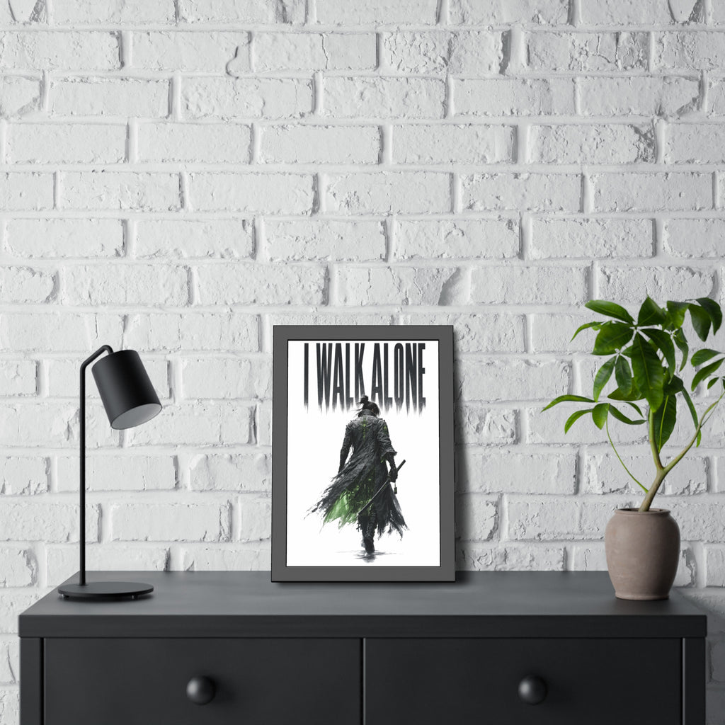 Framed Poster — "I Walk Alone" Dark Fantasy Wall Art