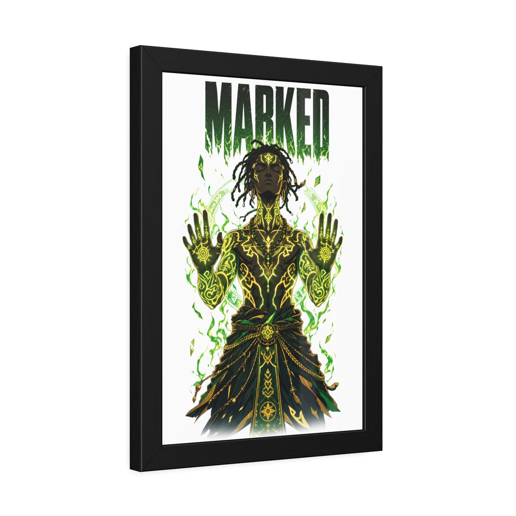 Framed Poster — "MARKED" Mystic Warrior Art Print
