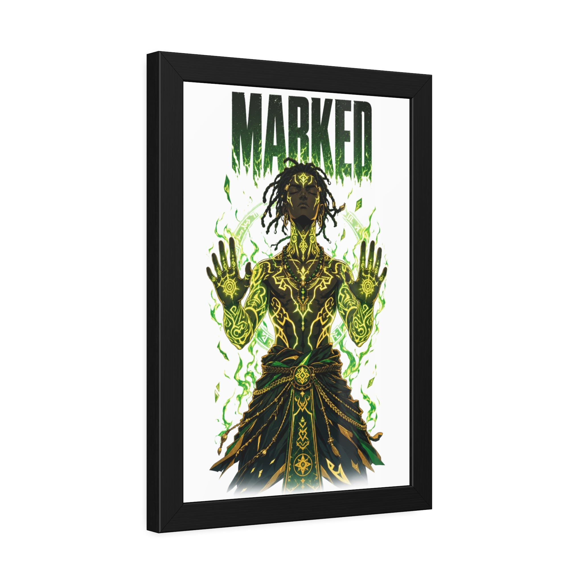 Framed Poster — "MARKED" Mystic Warrior Art Print