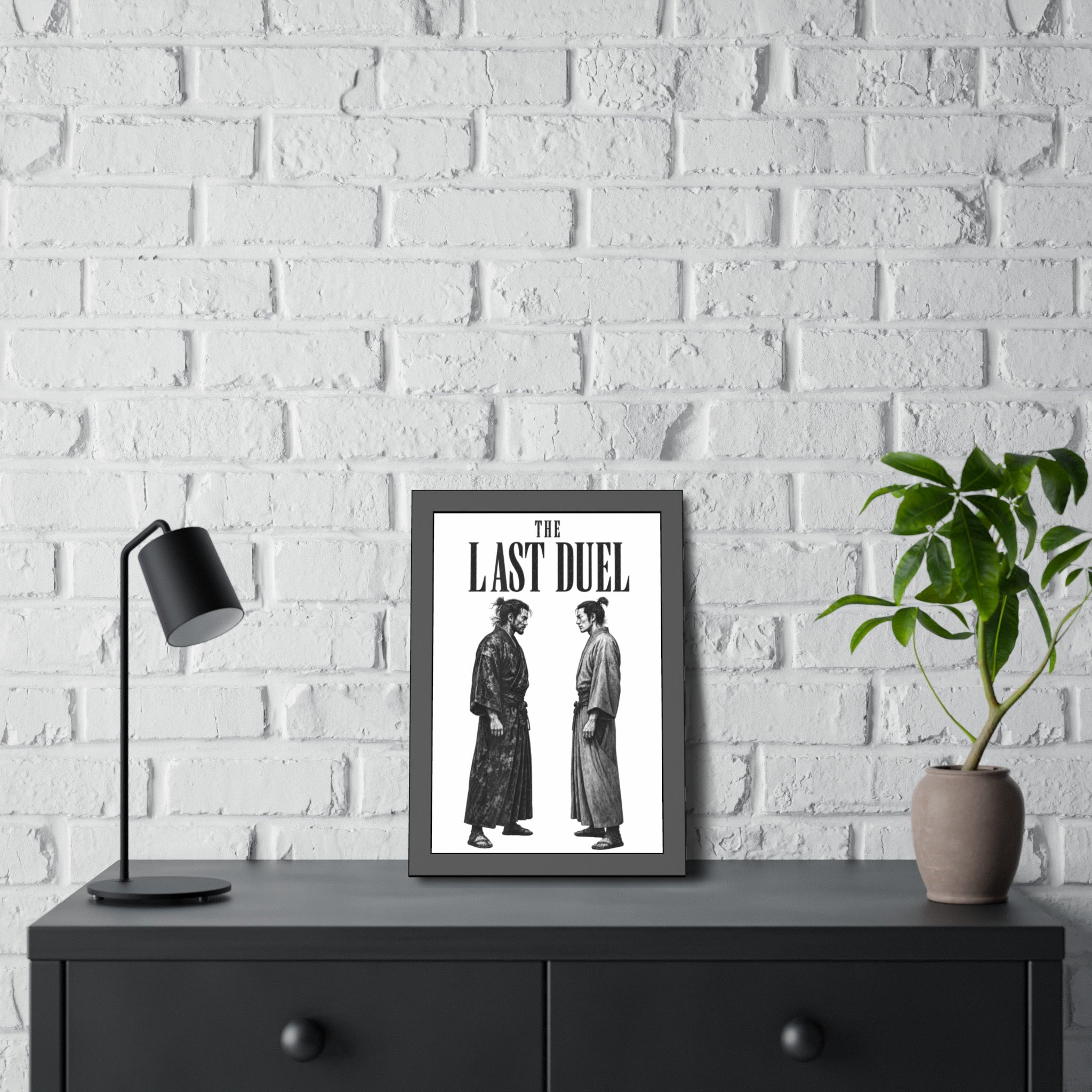 Framed Poster - "The Last Duel" Vintage Samurai Duel Art Print