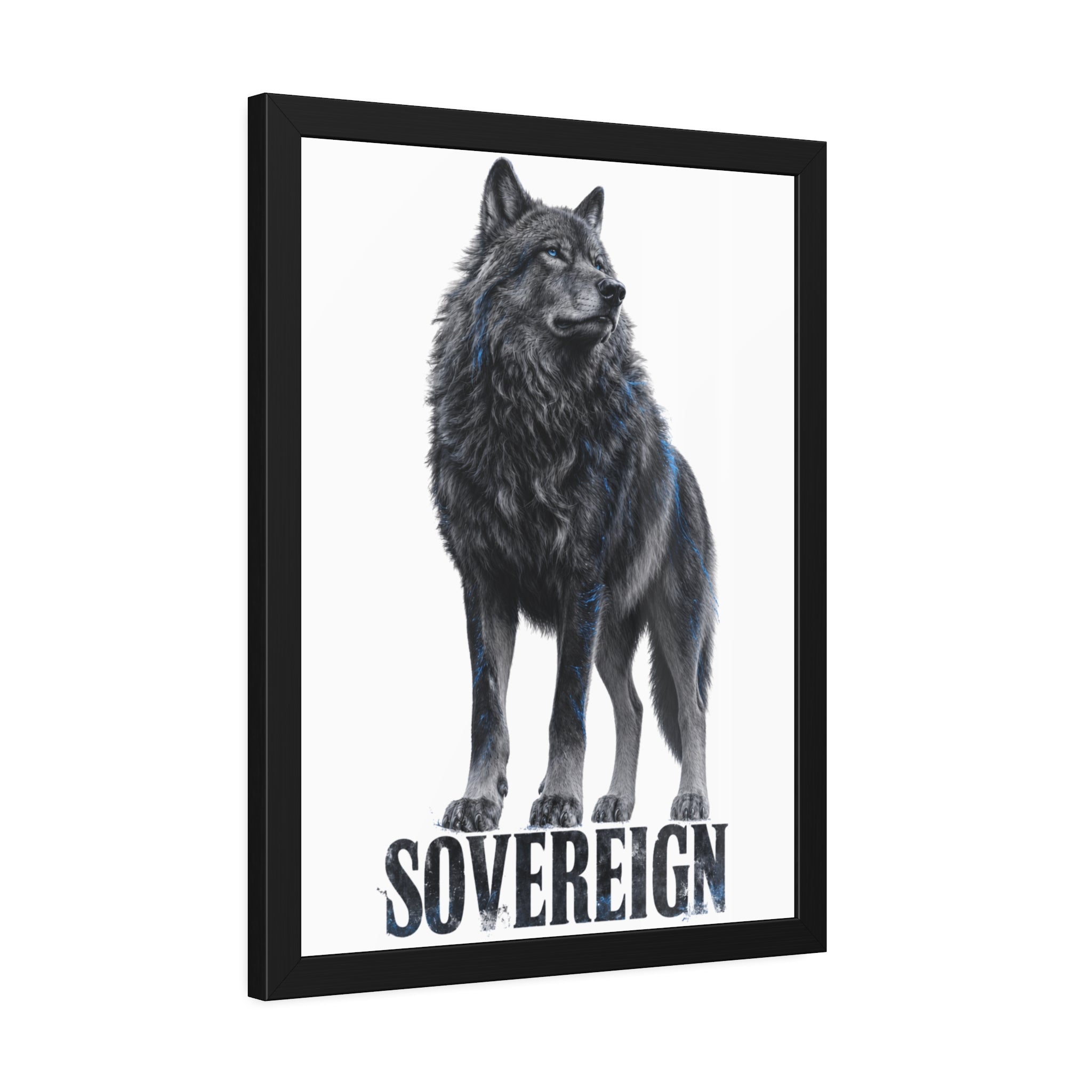 Framed Poster — Sovereign Wolf Art Print