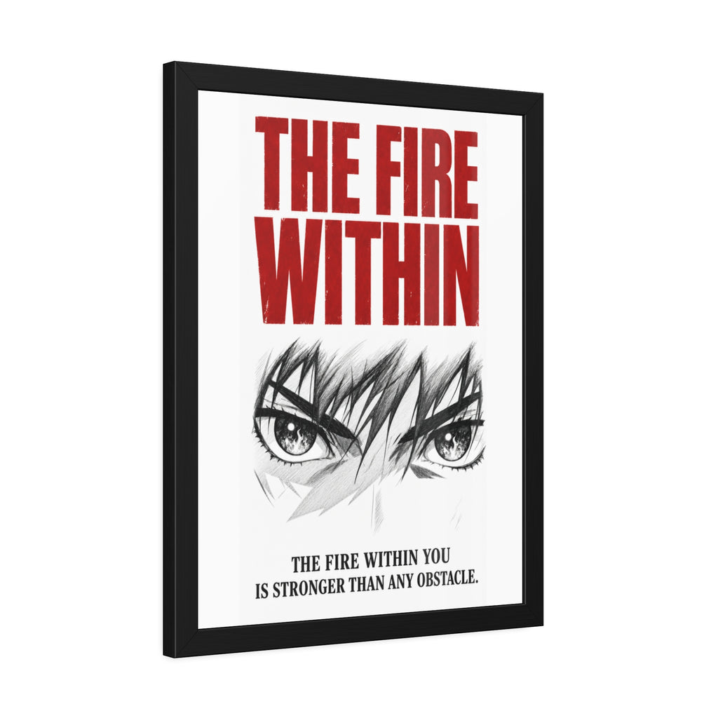 Framed Poster — 'The Fire Within' Motivational Wall Art