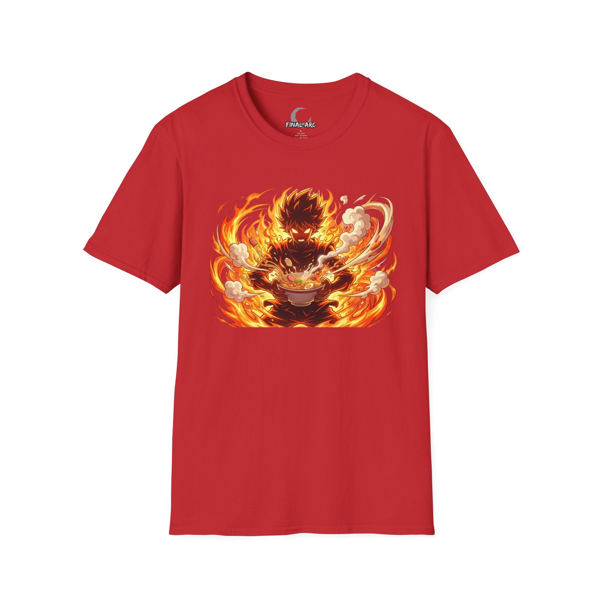 Flaming Anime Ramen Warrior T‑Shirt