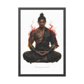 Framed Poster — 'Discipline' Meditating Samurai Art Print