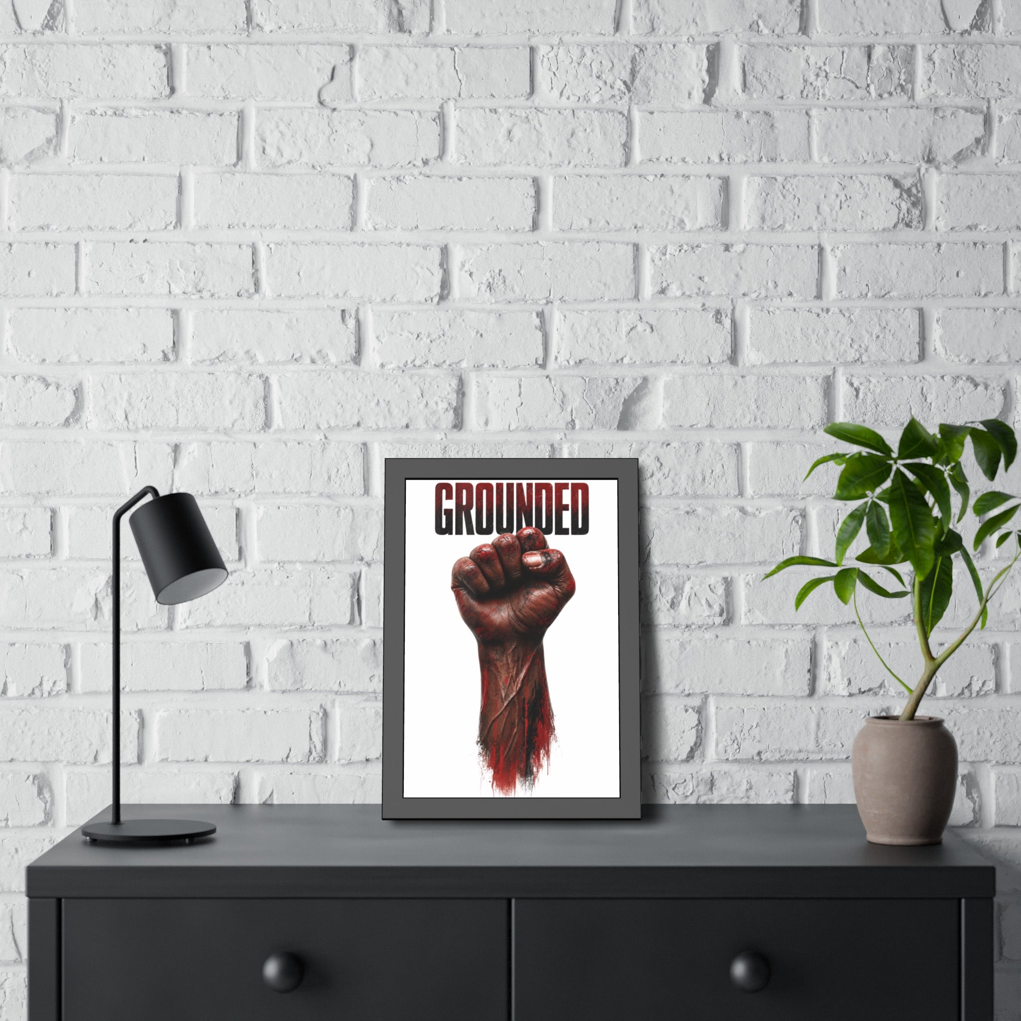 Framed Poster — Powerful Grounded Fist Art Print