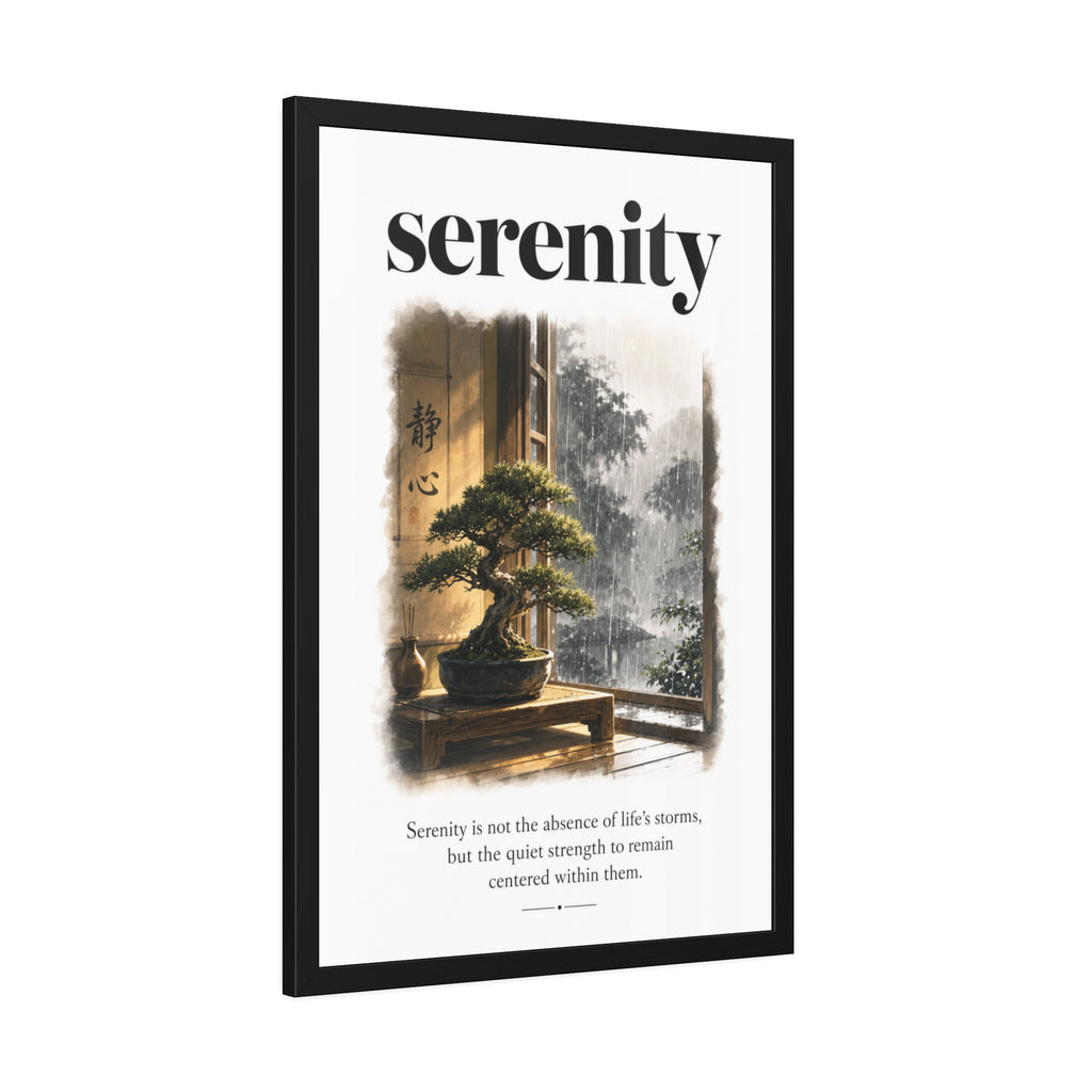 Framed Poster - "Serenity" Bonsai Art Print