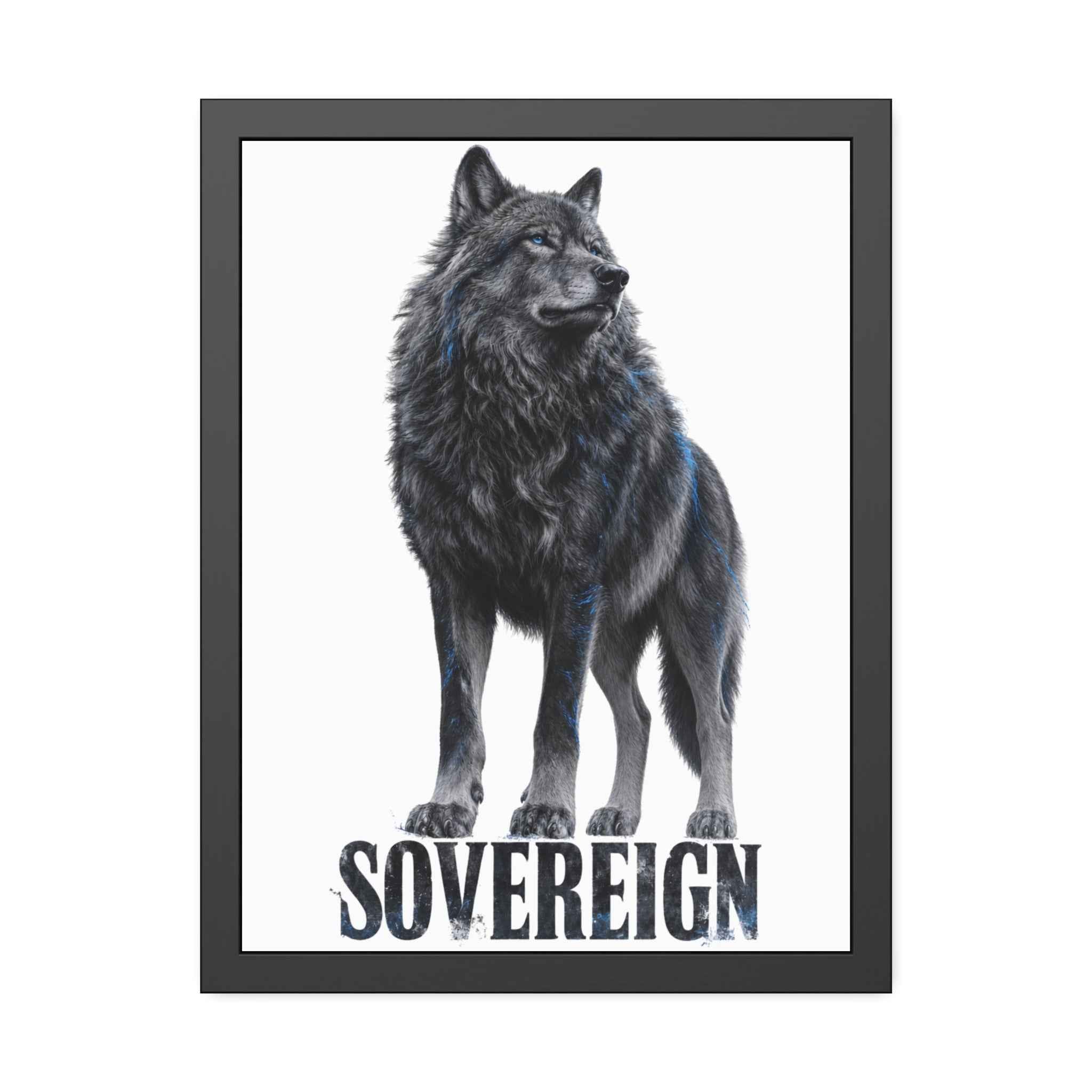 Framed Poster — Sovereign Wolf Art Print