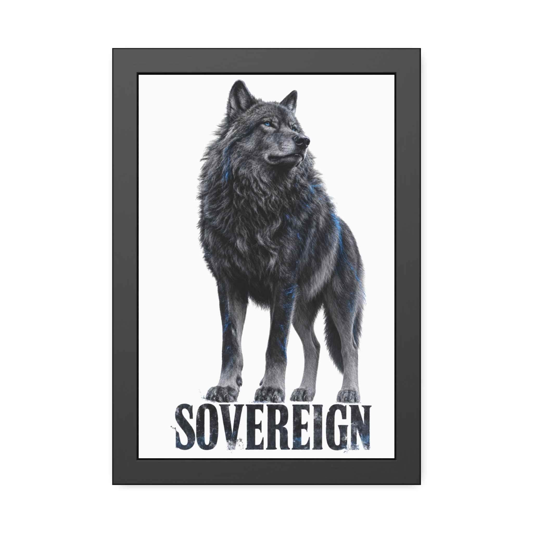 Framed Poster — Sovereign Wolf Art Print