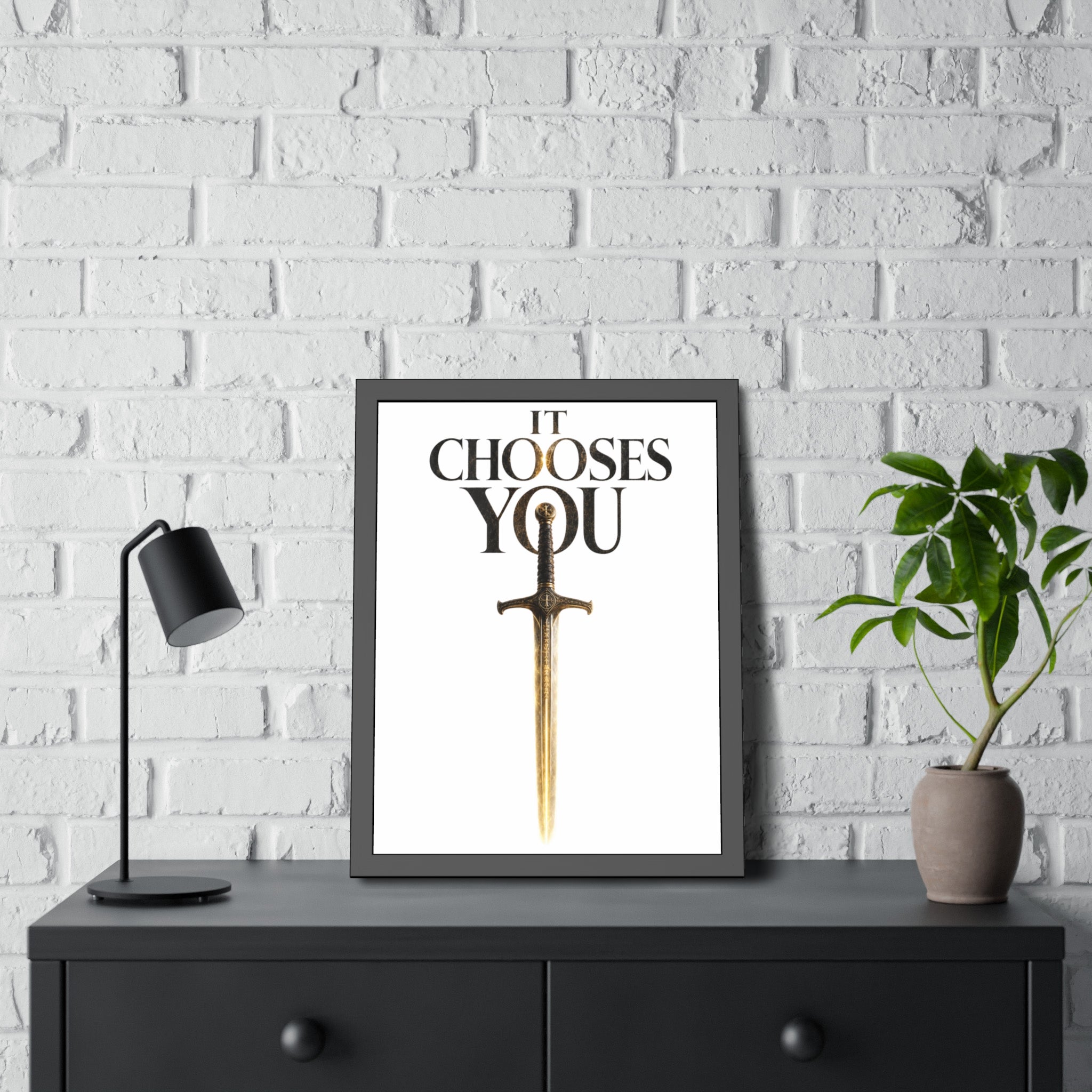 Framed Poster - "It Chooses You" Sword Art Wall Print