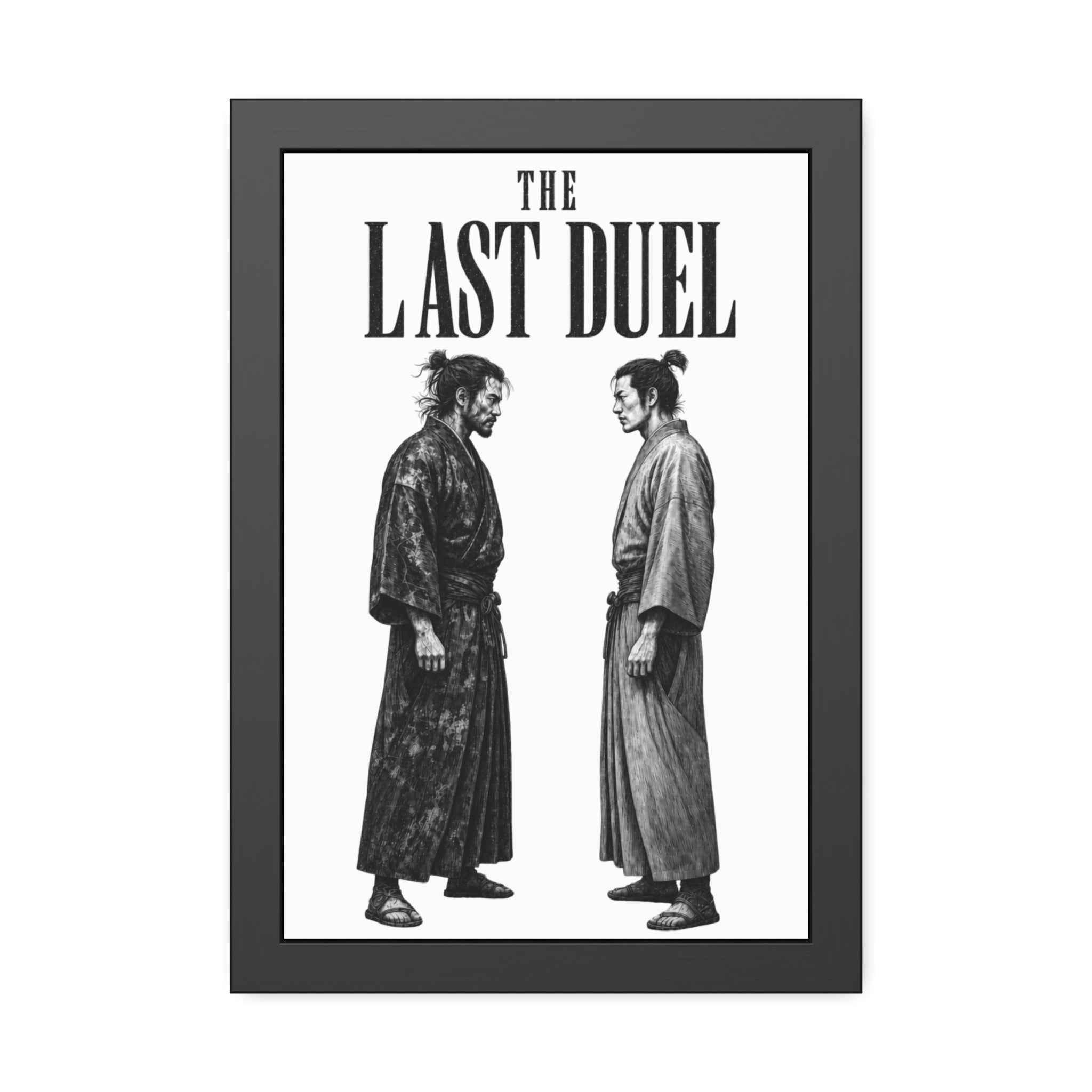 Framed Poster - "The Last Duel" Vintage Samurai Duel Art Print