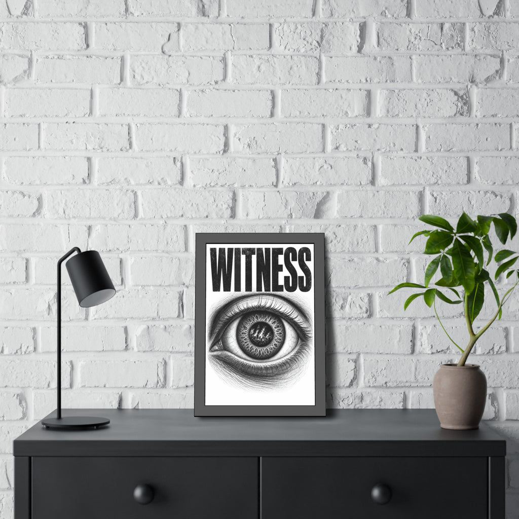 Witness Framed Art Print — Eye Poster