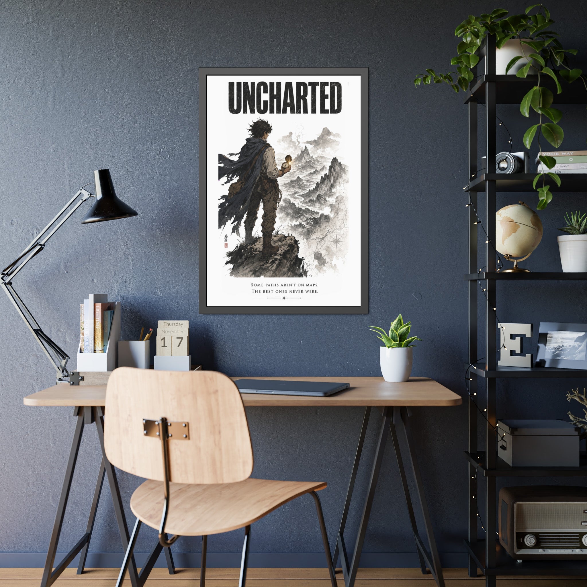 Uncharted Framed Art Print — Adventurer Poster
