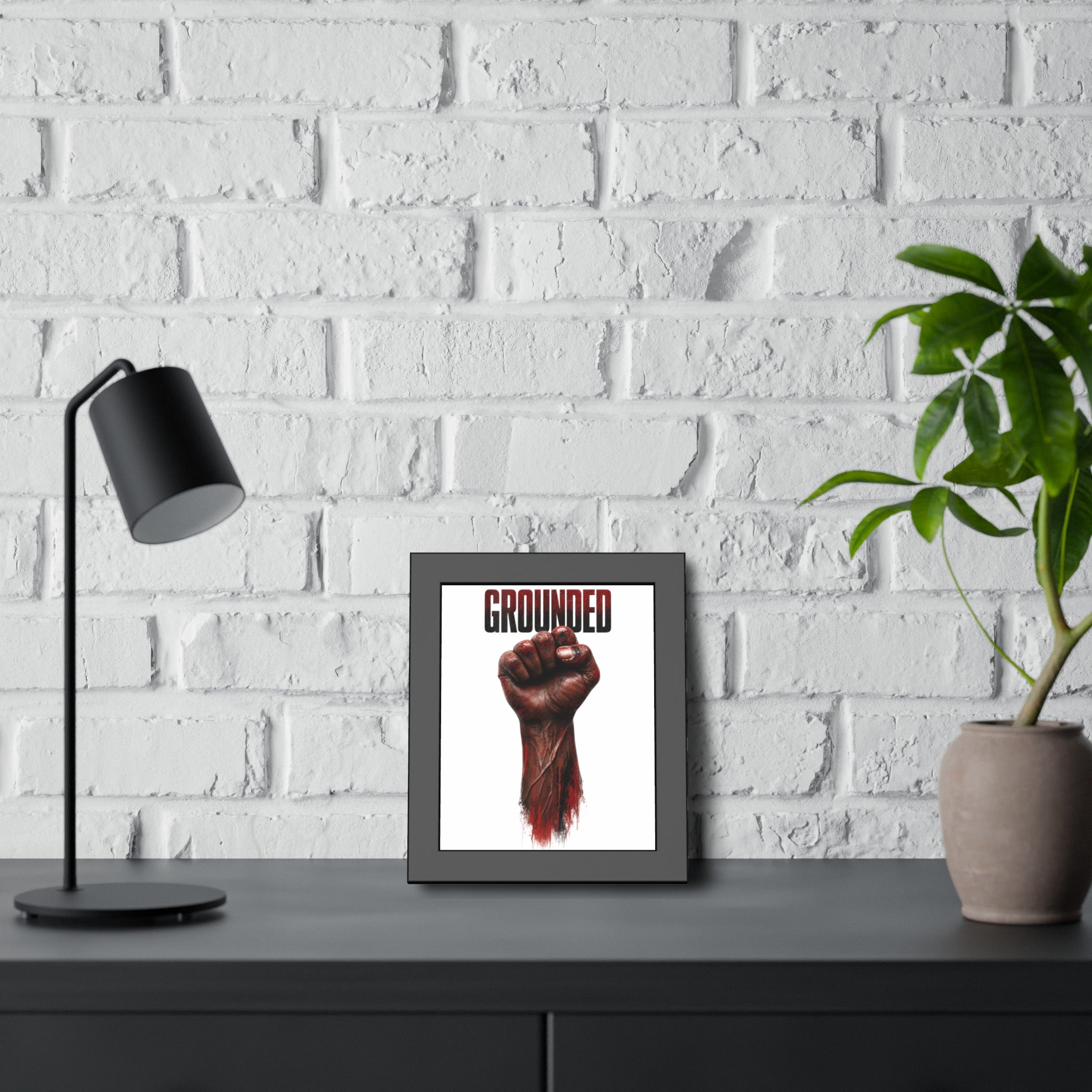Framed Poster — Powerful Grounded Fist Art Print