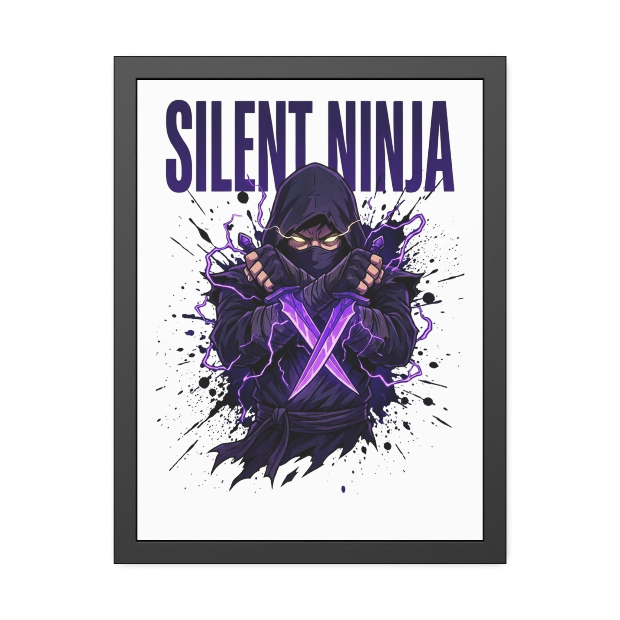 Silent Ninja Framed Poster — Capture the Essence of Stealthy Cool