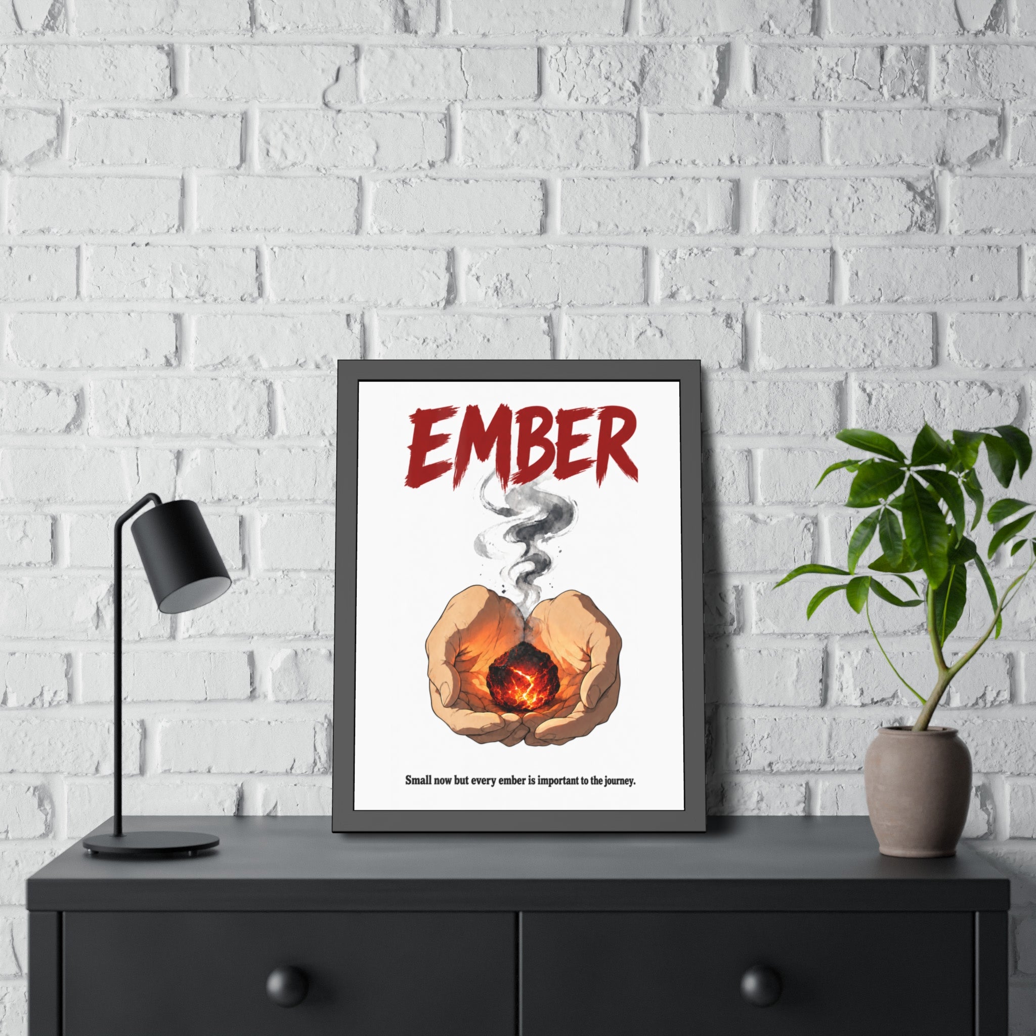 Framed Poster - "Ember" Motivational Art Print
