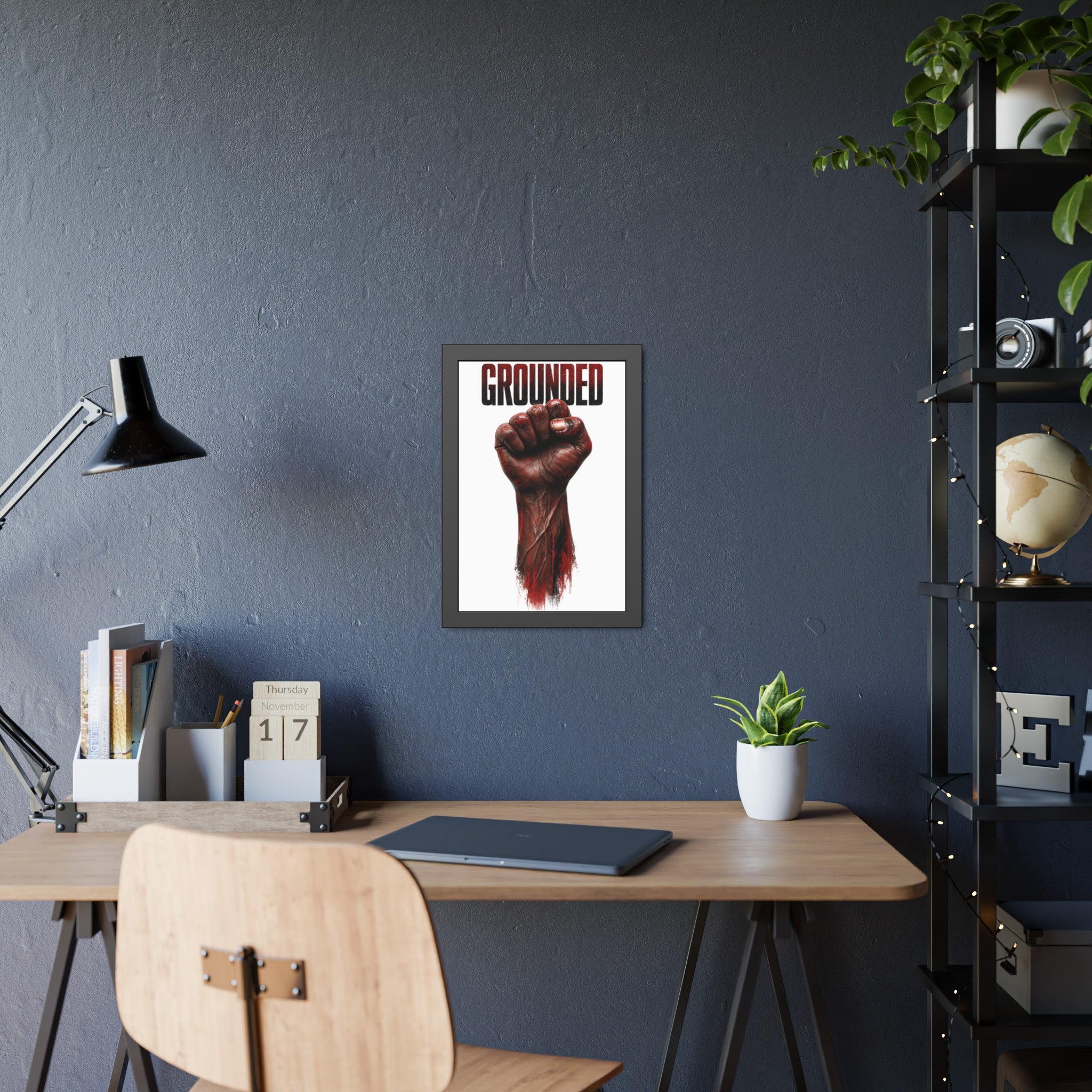 Framed Poster — Powerful Grounded Fist Art Print