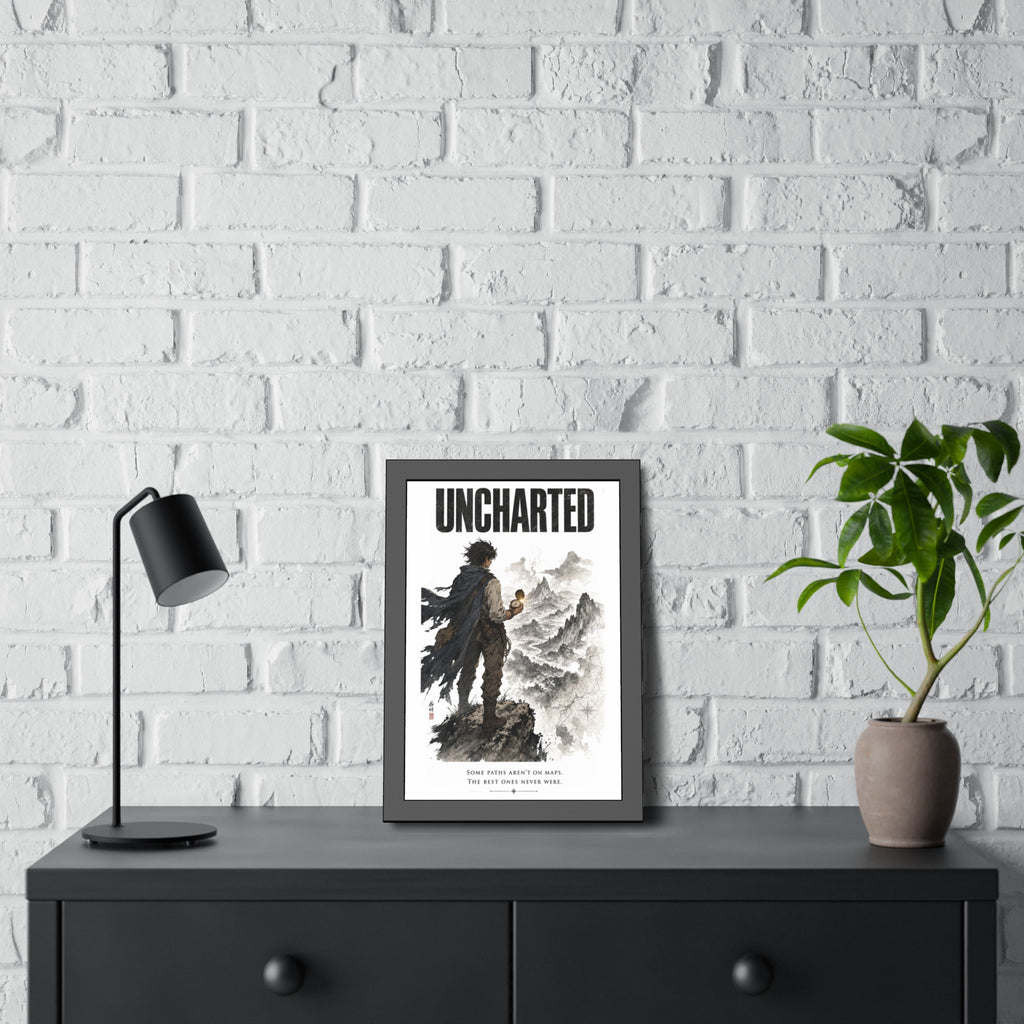 Uncharted Framed Art Print — Adventurer Poster