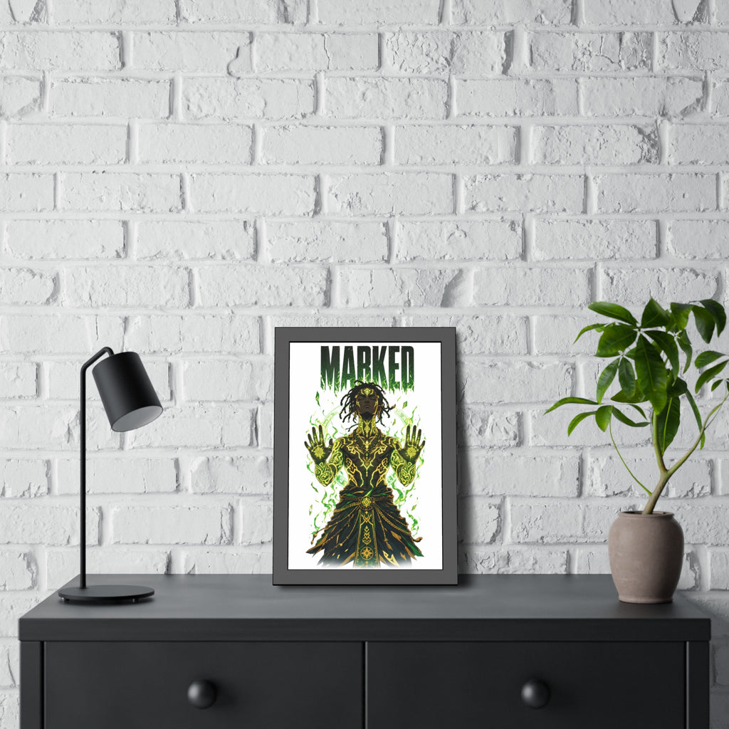 Framed Poster — "MARKED" Mystic Warrior Art Print