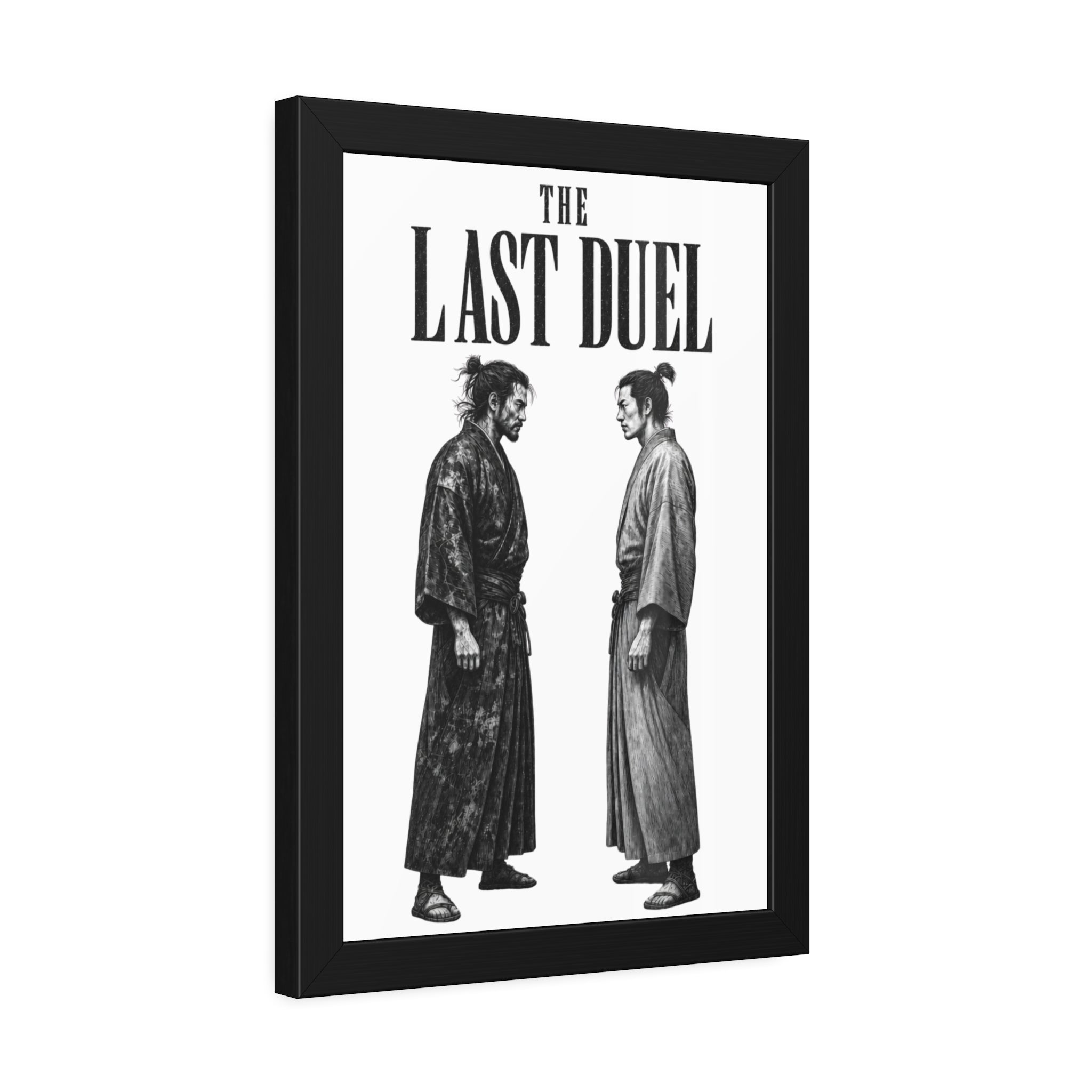 Framed Poster - "The Last Duel" Vintage Samurai Duel Art Print