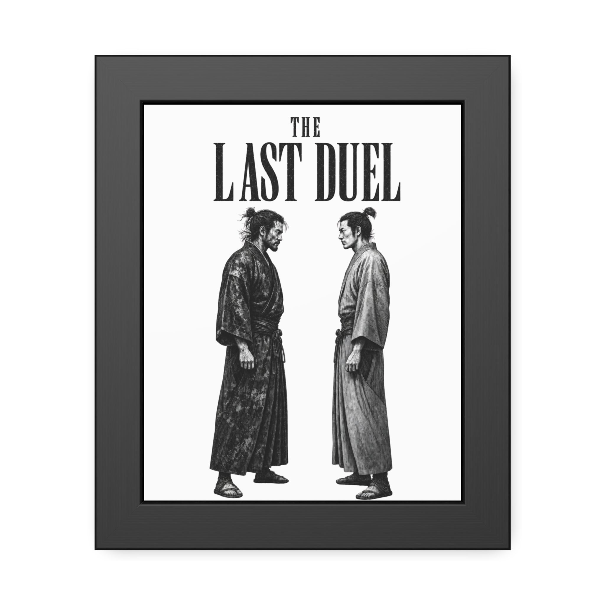 Framed Poster - "The Last Duel" Vintage Samurai Duel Art Print