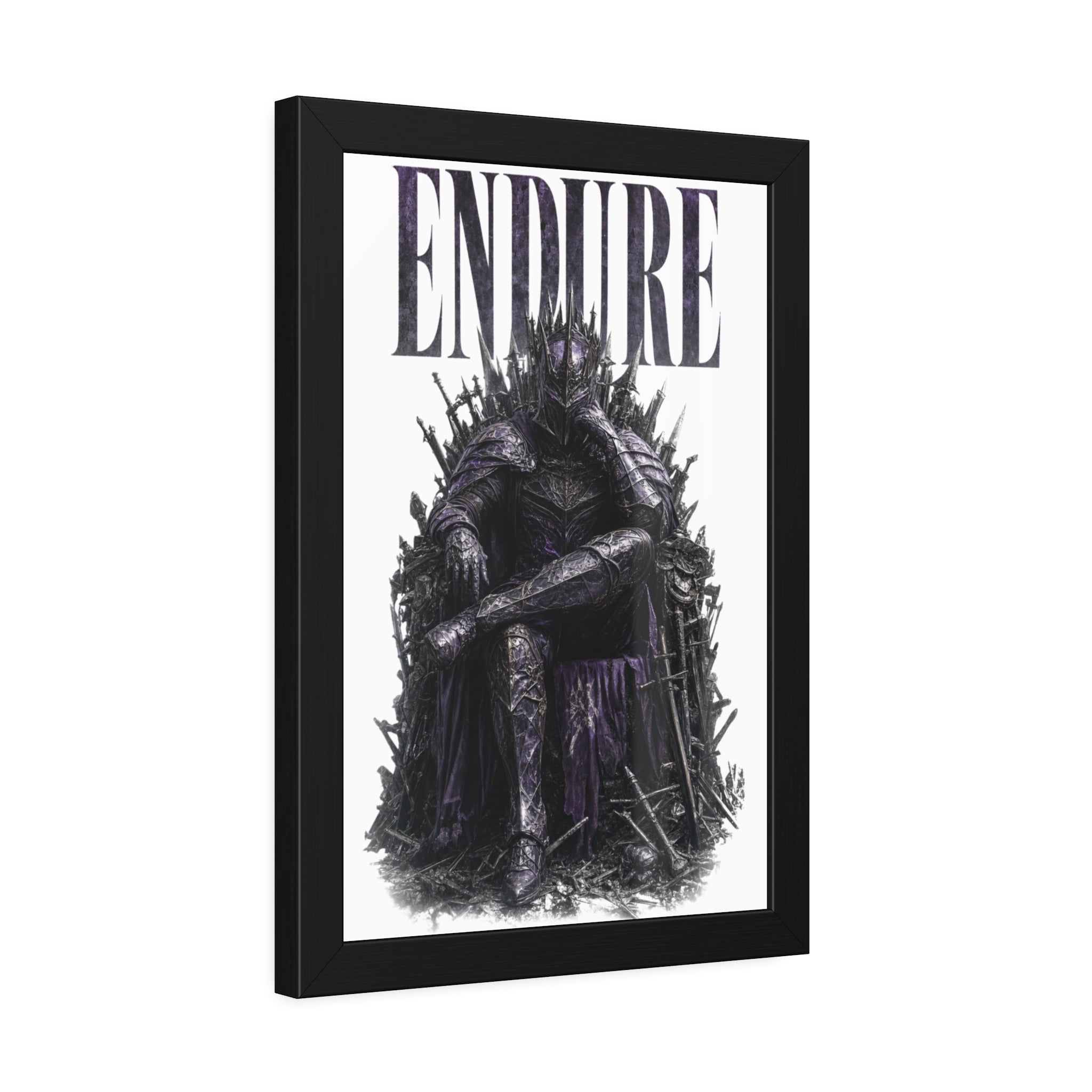 Endure Framed Poster — Dark Knight Throne  Art