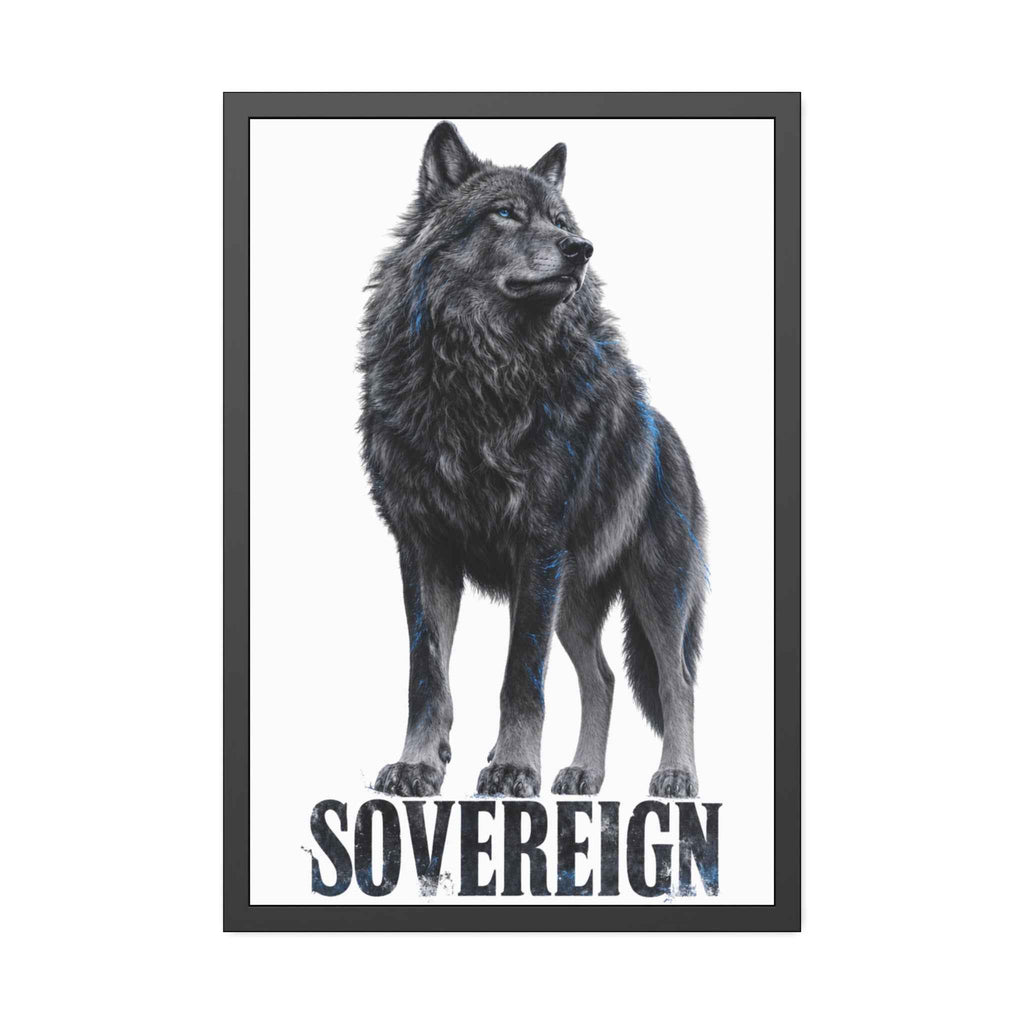 Framed Poster — Sovereign Wolf Art Print
