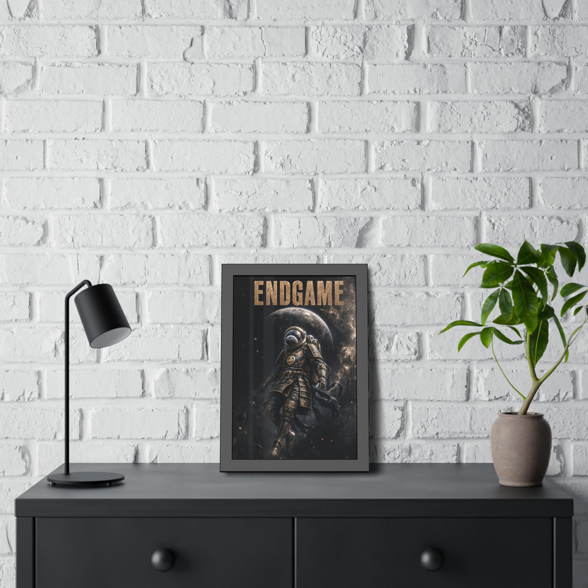 Framed Poster — "ENDGAME" Astronaut Space Art