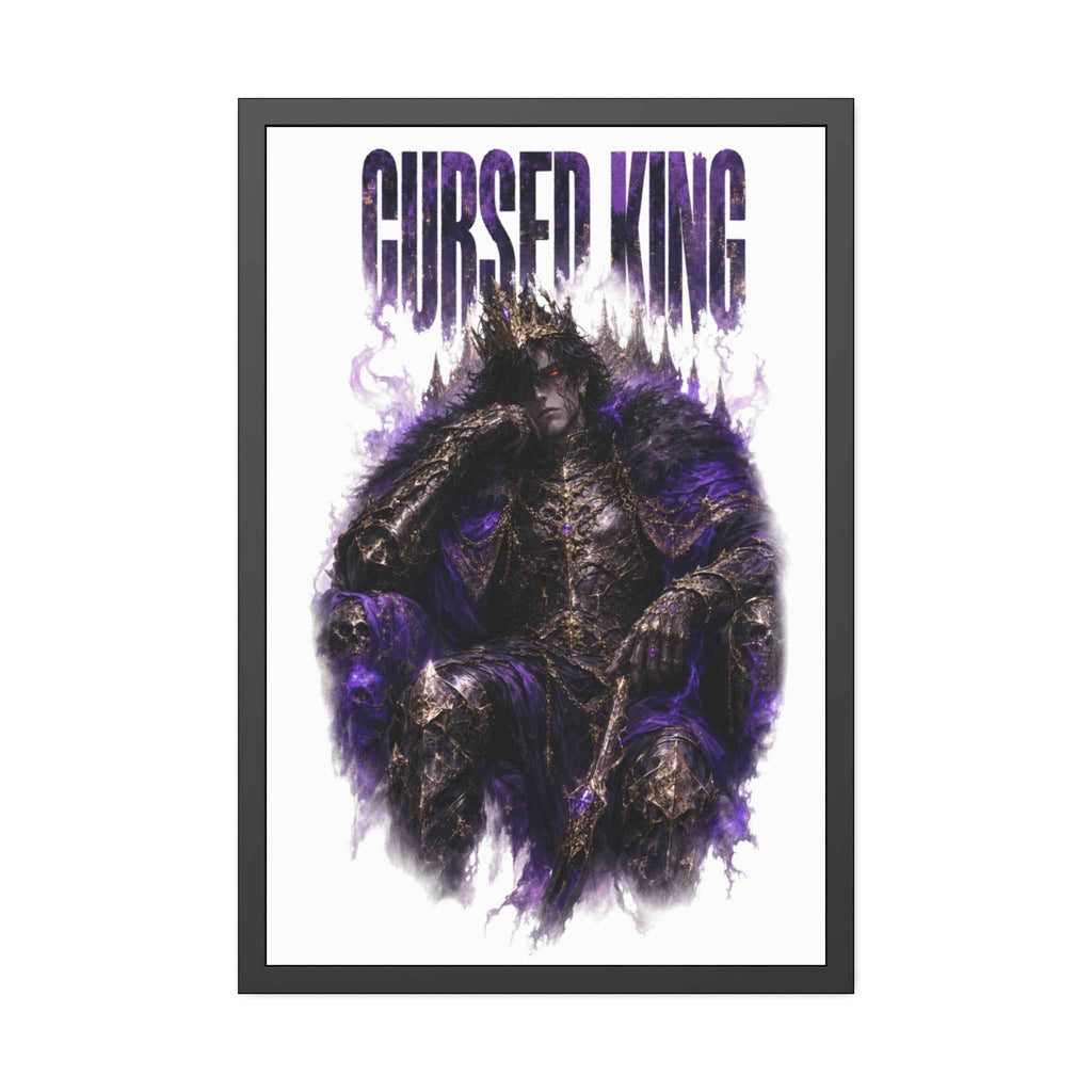 Cursed King Framed Poster — Dark Fantasy Wall Art