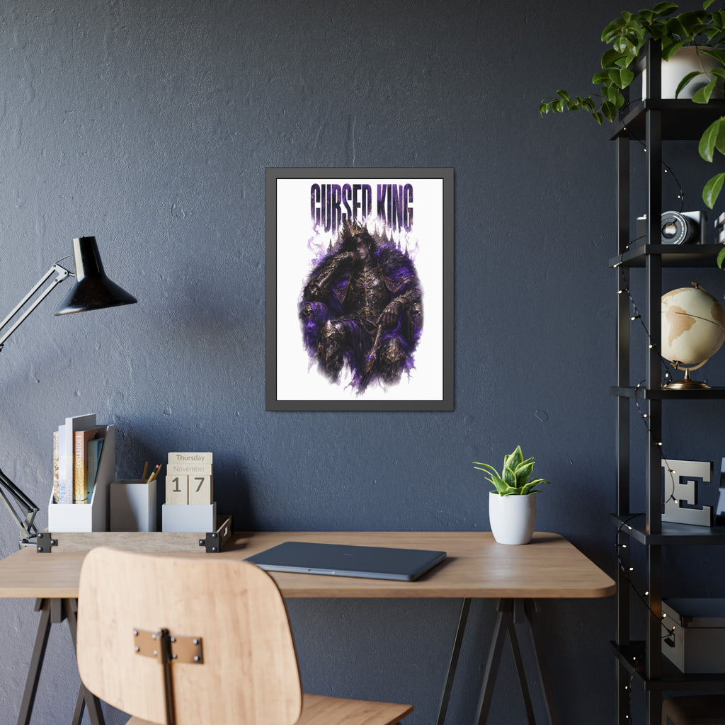 Cursed King Framed Poster — Dark Fantasy Wall Art