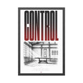 Control Framed Poster — Minimalist Japanese-Inspired Room Art Print