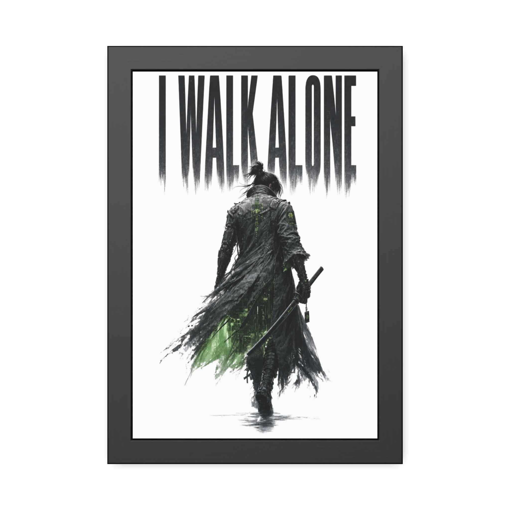 Framed Poster — "I Walk Alone" Dark Fantasy Wall Art