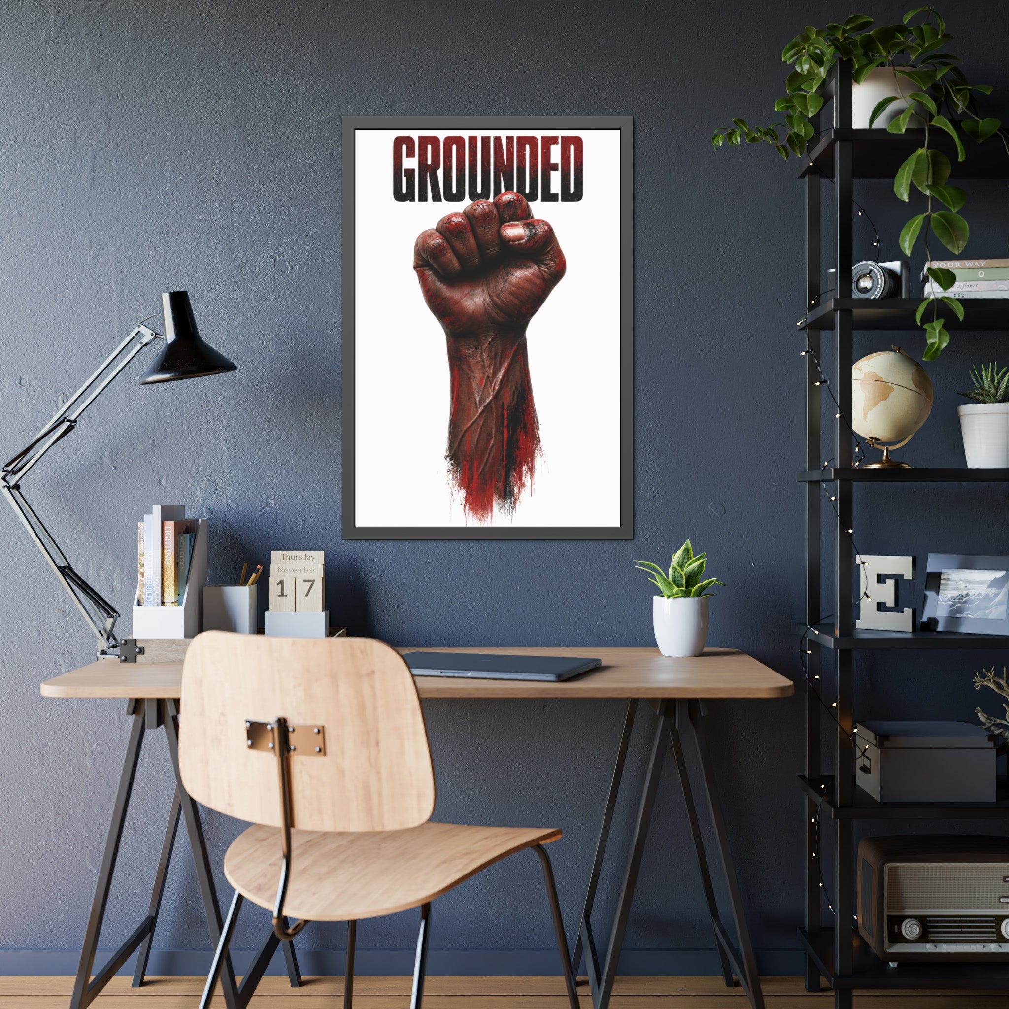Framed Poster — Powerful Grounded Fist Art Print