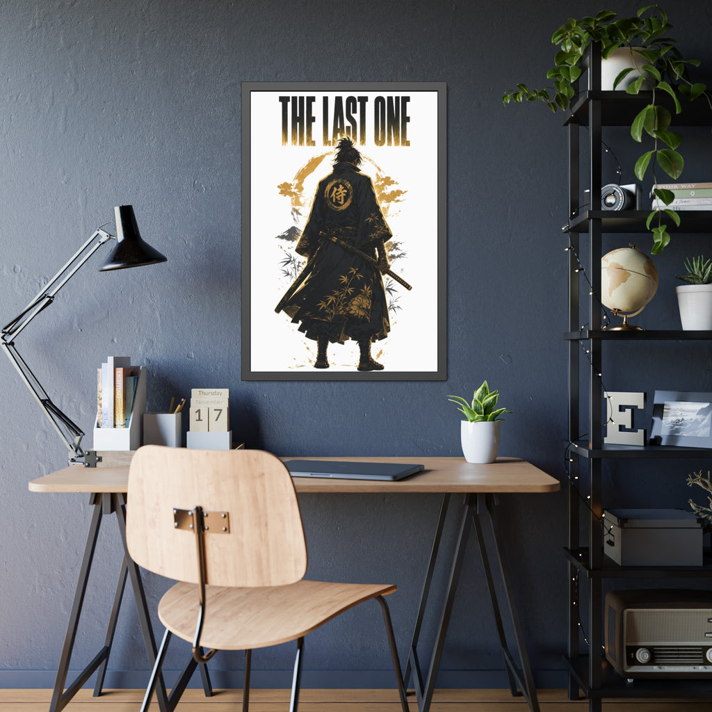 The Last One Samurai Framed Poster — Warrior Silhouette Wall Art