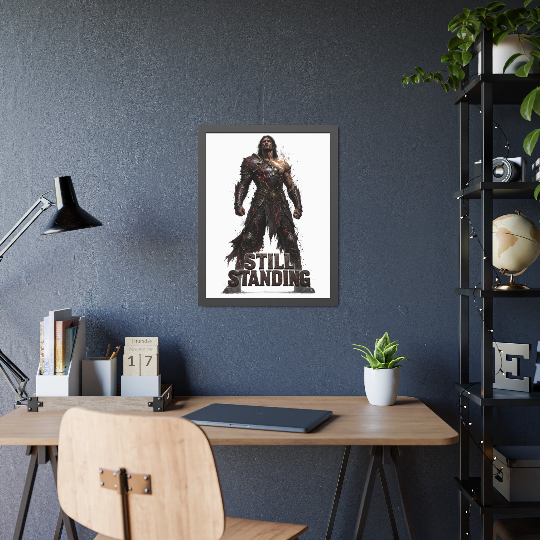 Still Standing Framed Poster —  Warrior Art Print
