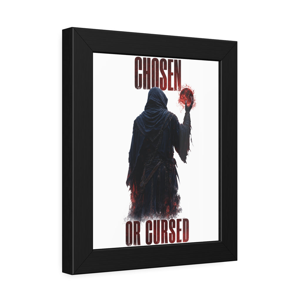 Framed Poster - "Chosen or Cursed" Dark Grim Reaper Art