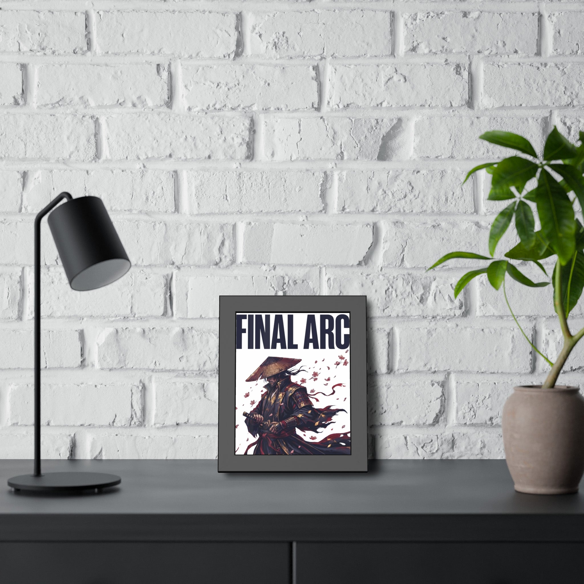 Final Arc Framed Poster — Dark Samurai Art Print