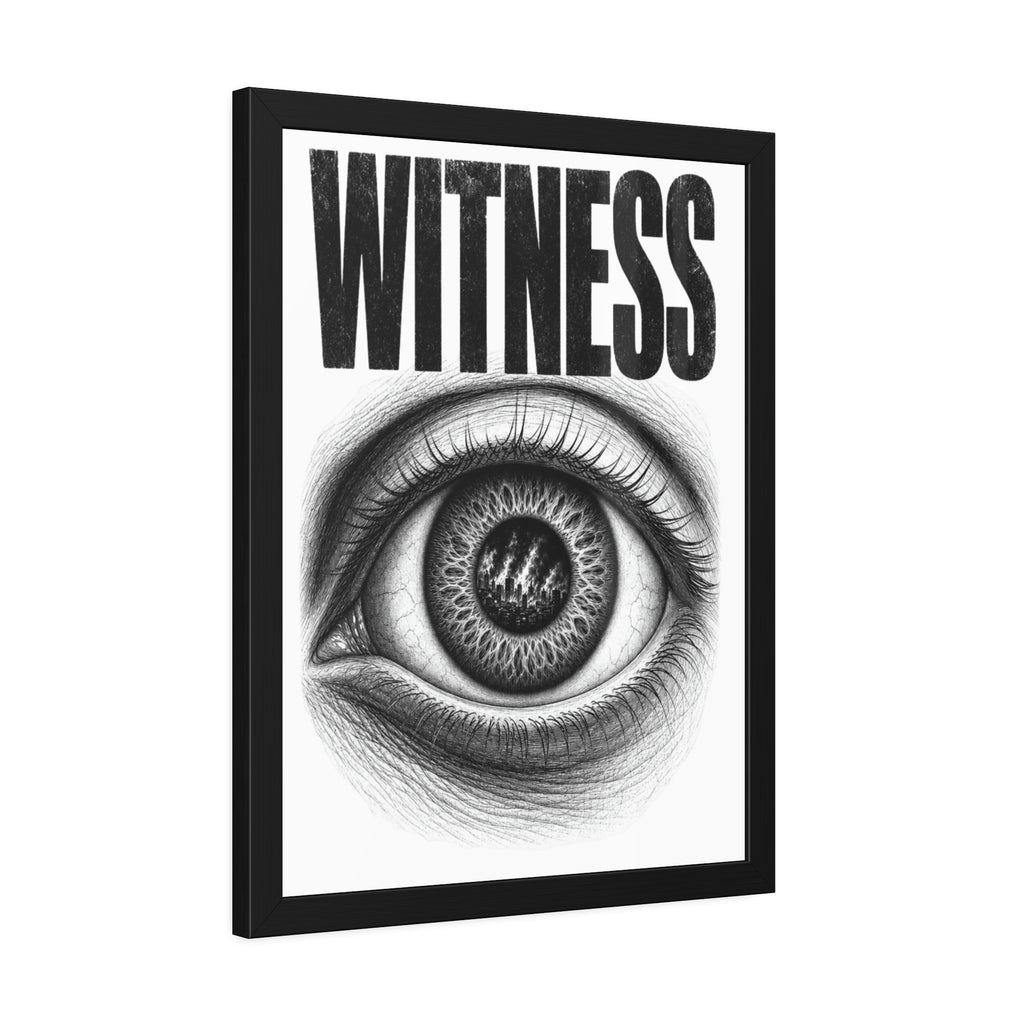 Witness Framed Art Print — Eye Poster
