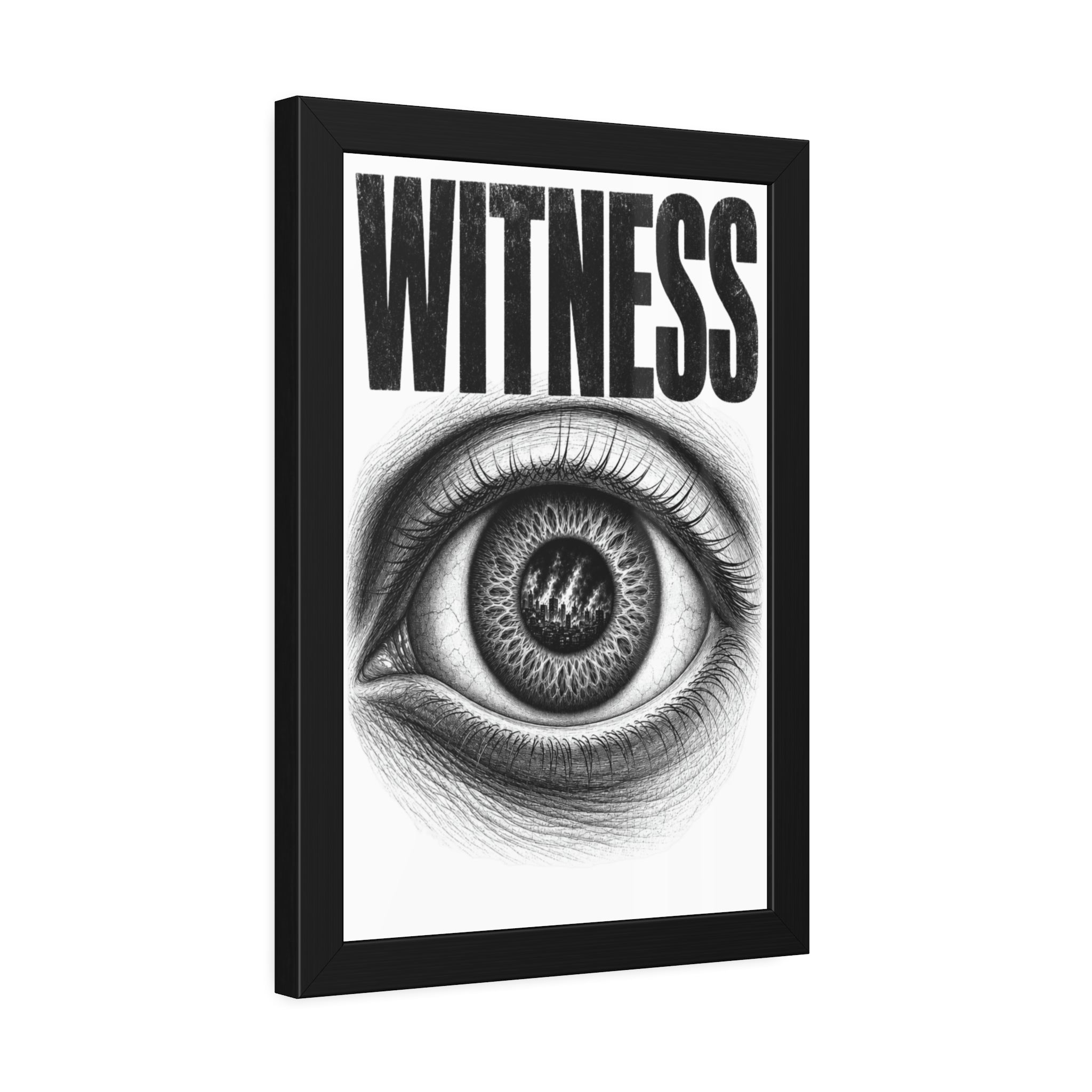Witness Framed Art Print — Eye Poster