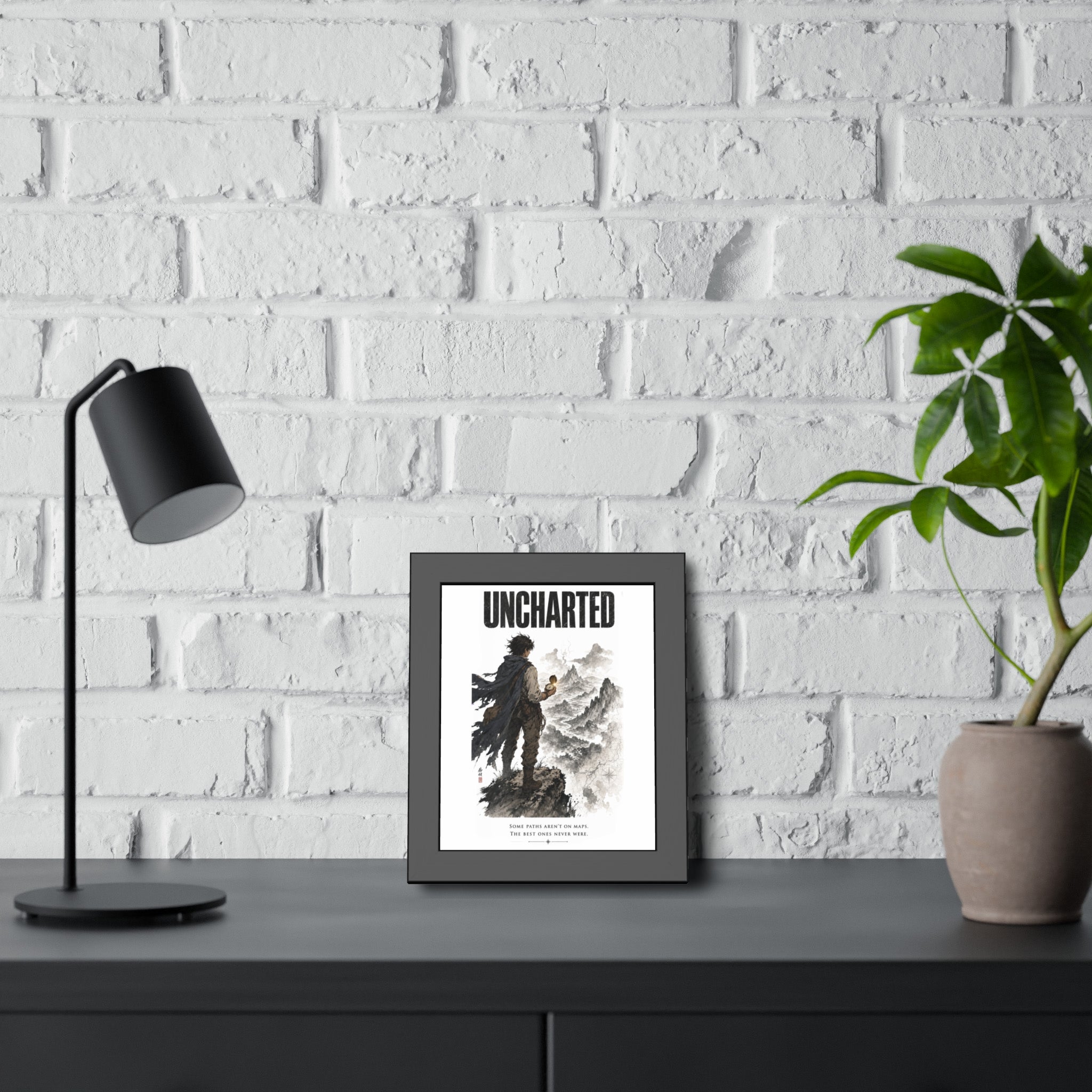 Uncharted Framed Art Print — Adventurer Poster