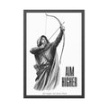 Aim Higher Framed Poster — Archer Wall Art Motivational Print