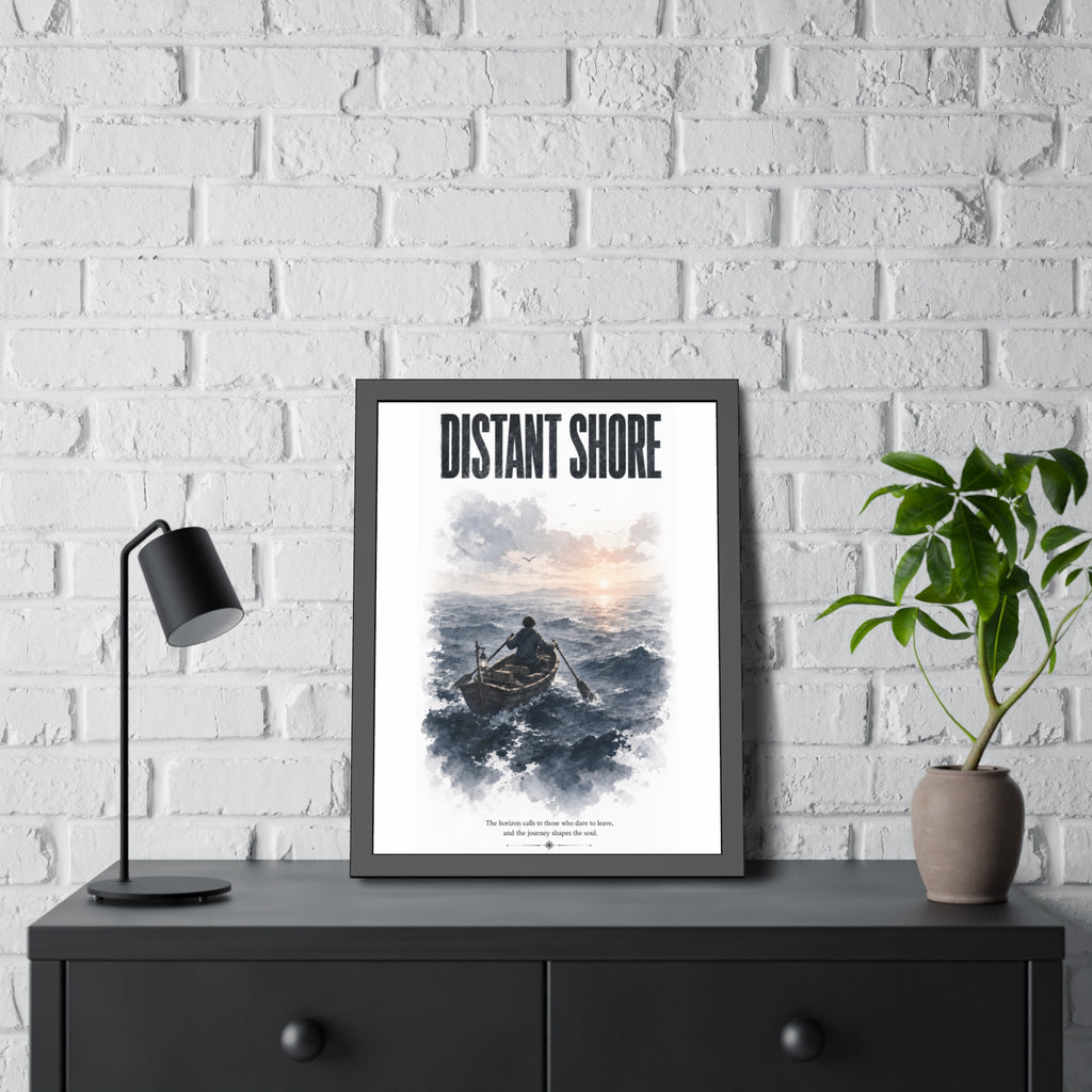 Poster — "Distant Shore" Framed Nautical Art Print