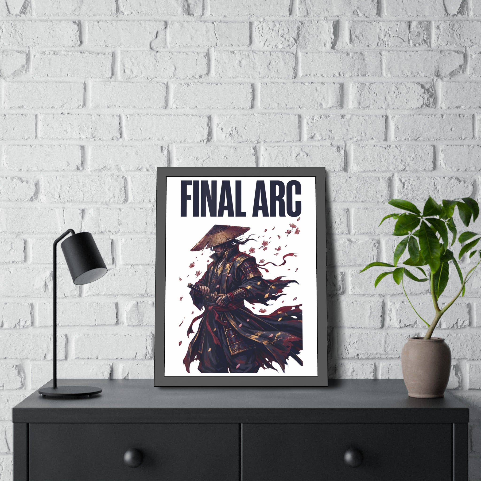 Final Arc Framed Poster — Dark Samurai Art Print