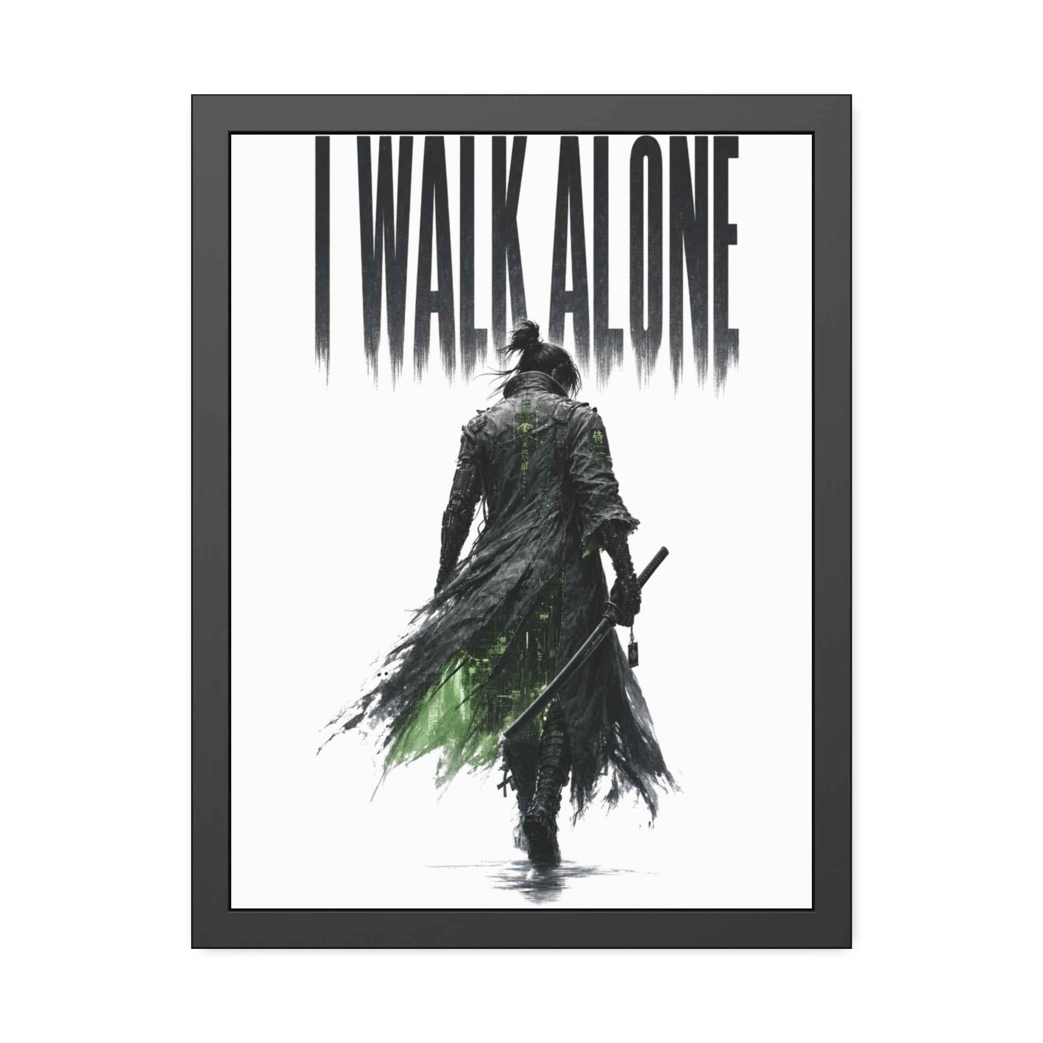 Framed Poster — "I Walk Alone" Dark Fantasy Wall Art