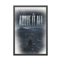 Above It All Framed Poster — Moody Mountain Nightscape Wall Art