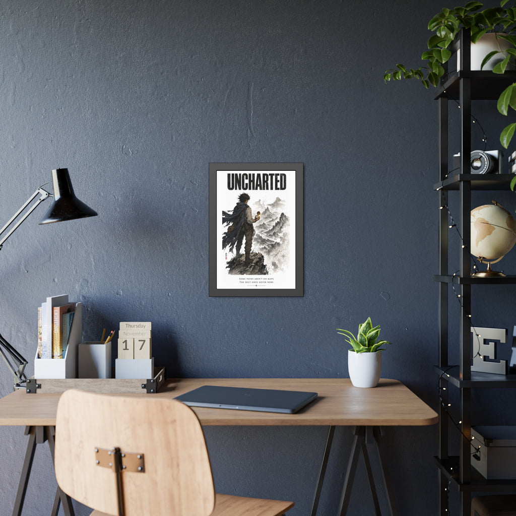 Uncharted Framed Art Print — Adventurer Poster