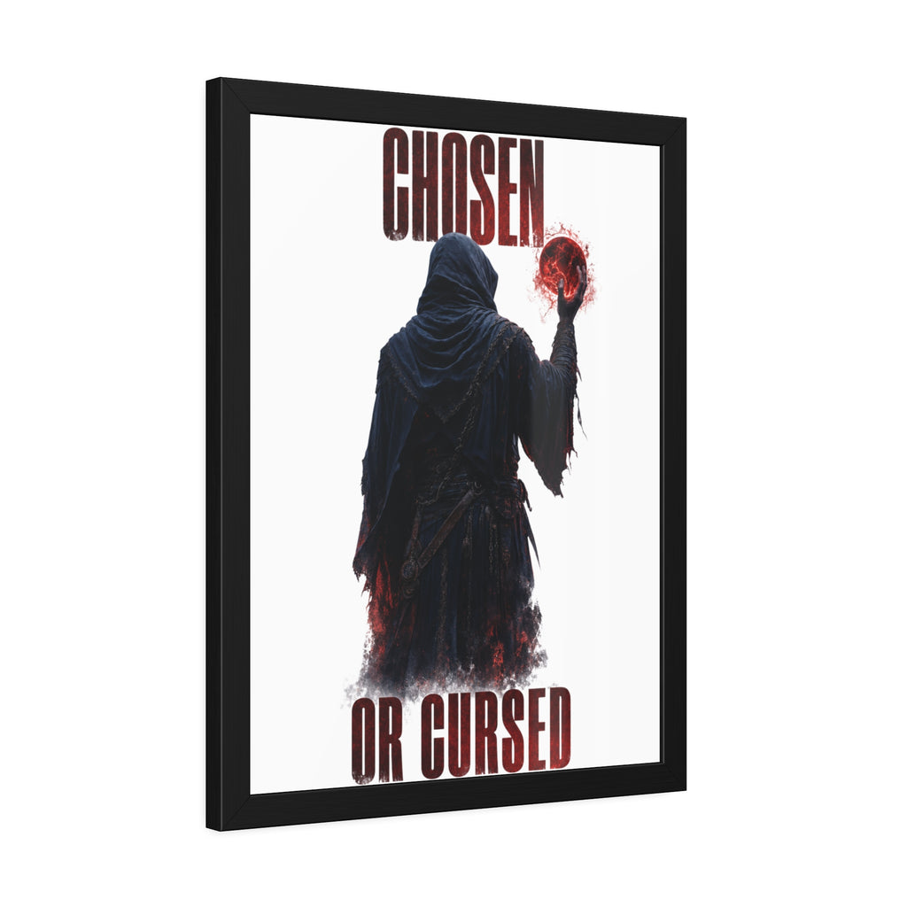 Framed Poster - "Chosen or Cursed" Dark Grim Reaper Art