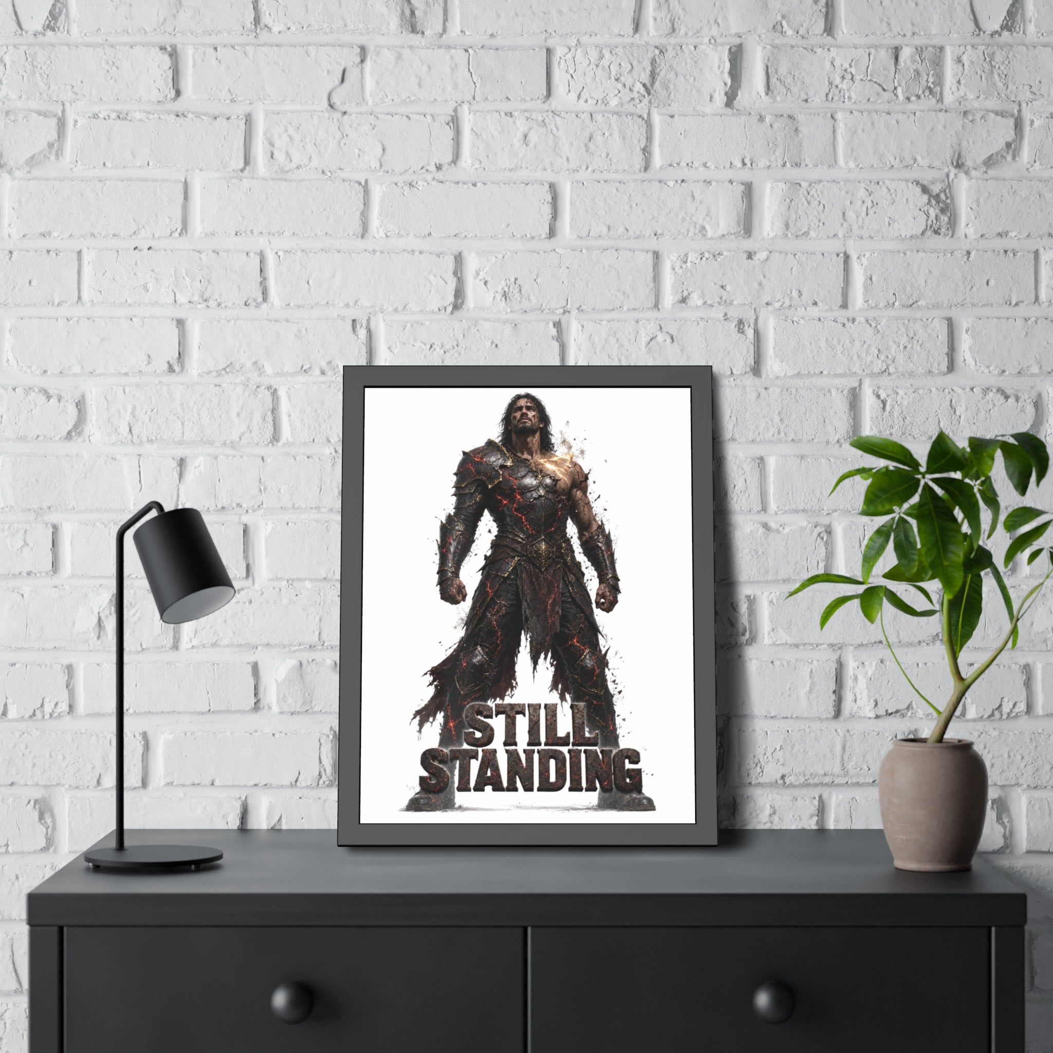 Still Standing Framed Poster —  Warrior Art Print